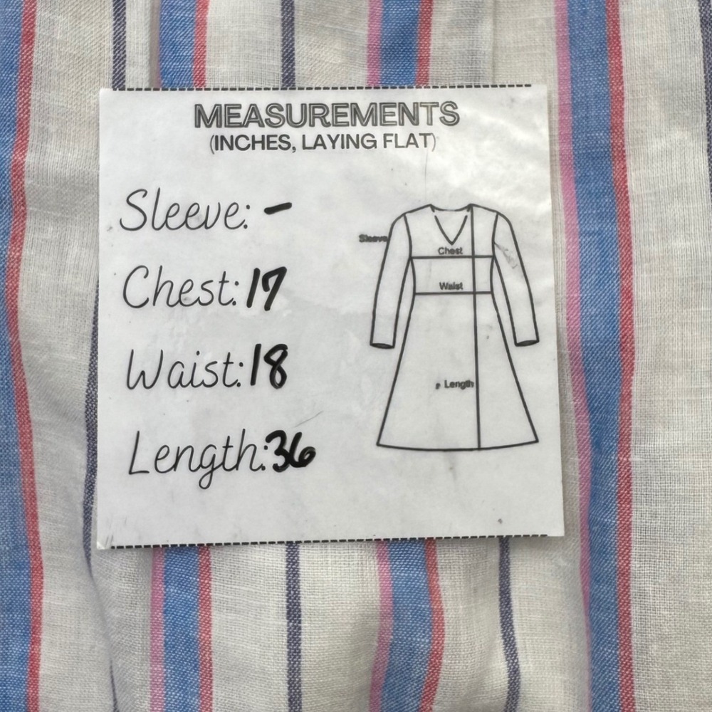 Rails‎ Dress Medium Linen Blend Ruffle Tiered Mini Sleeveless Summer 4th of July - Picture 9 of 9